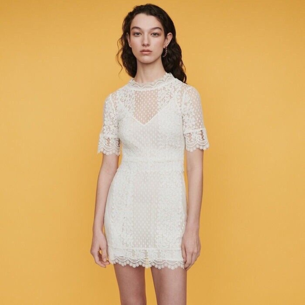 Maje white Lace Dress